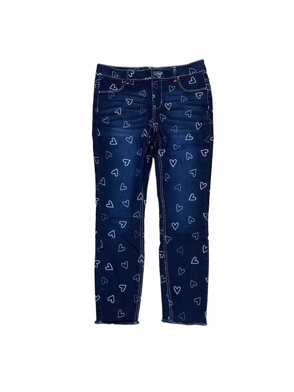 Wonder Nation Blue Heart Pattern Jeggings. Valentines Day Stretch Comfy
